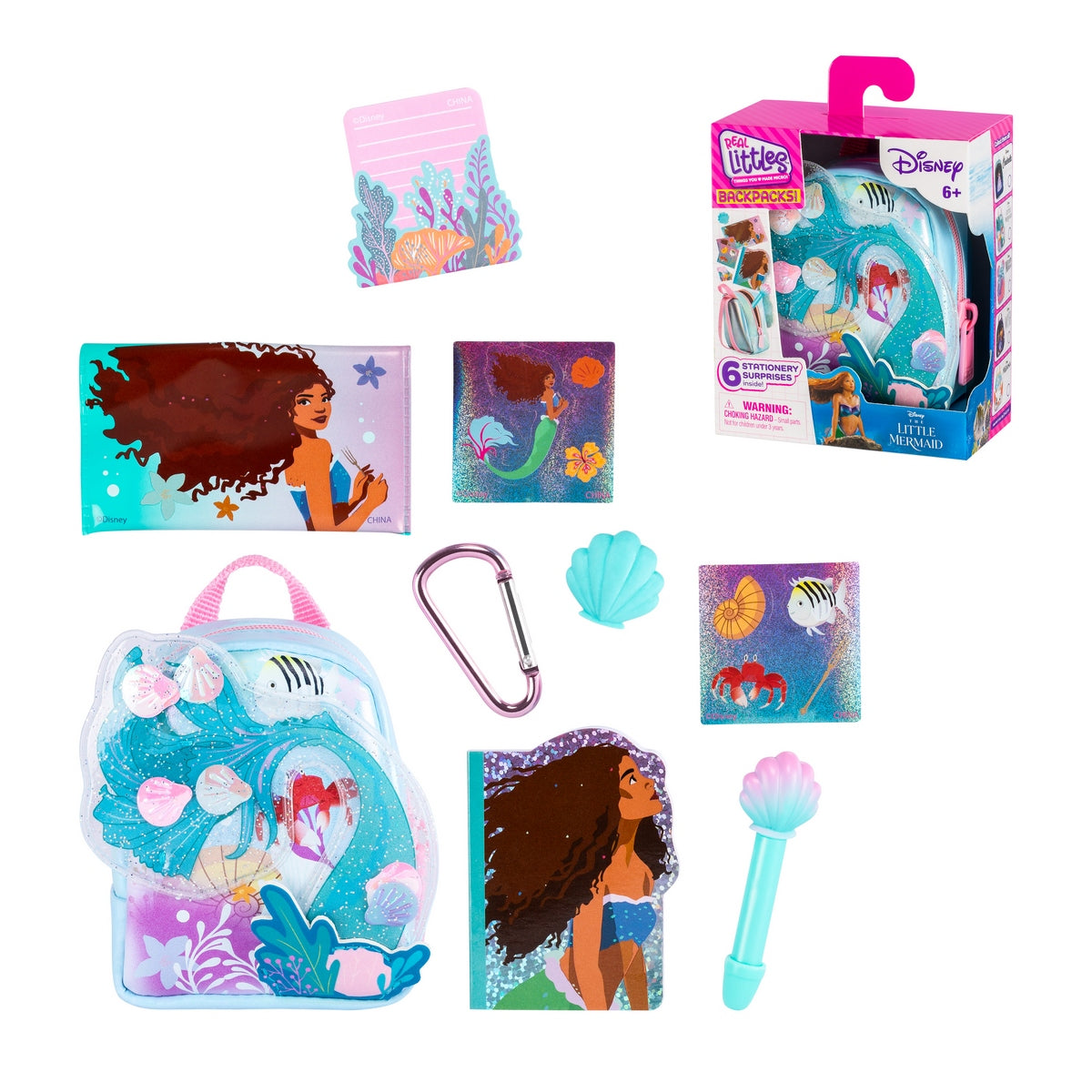 Mochila Disney Con Accesorios Real Littles - Sirenita